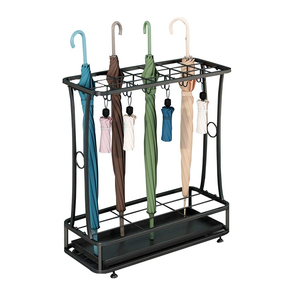 Umbrella Stand WXYZ Metal Ferforje, 21 Delikli ve 24 Kancalı Büyük